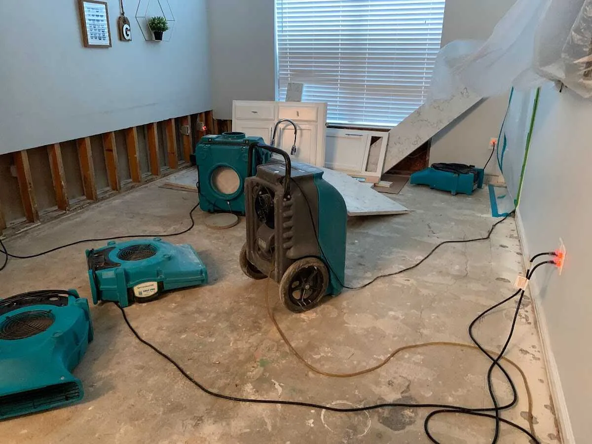 Dehumidifier in flood-cut room for Water Extraction & Removal in Decatur